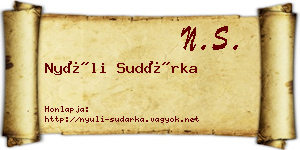 Nyúli Sudárka névjegykártya